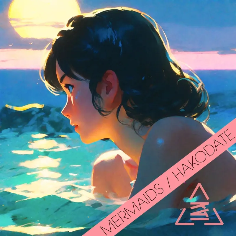 Cover von Mermaids / Hakodate: ein Mädchen im Meer bei Sonnenuntergang